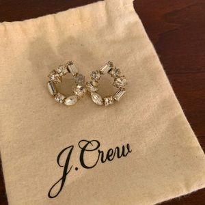 J. Crew Circle Diamond Earrings